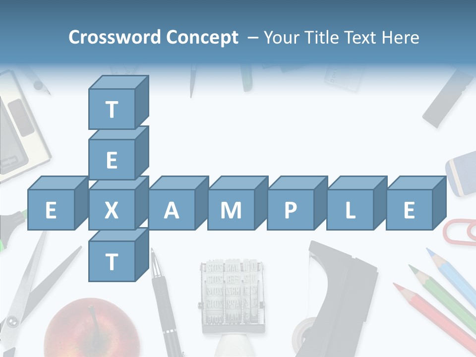 Arbeitsmaterial Radiergummi Zirkel PowerPoint Template
