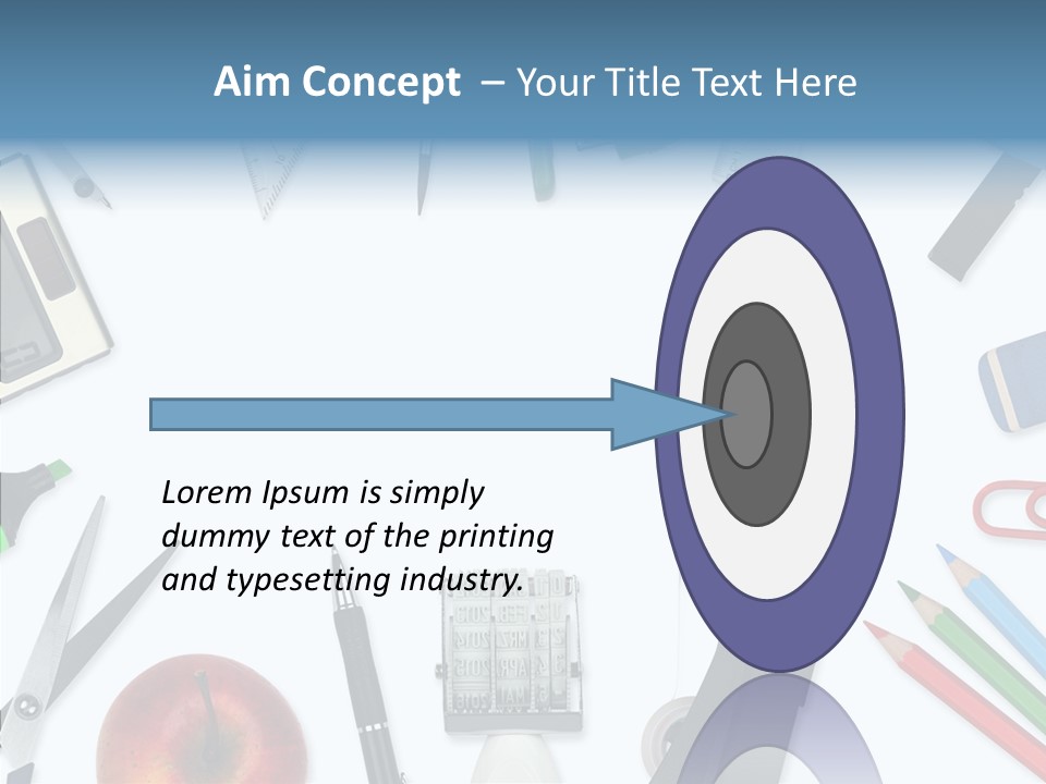 Arbeitsmaterial Radiergummi Zirkel PowerPoint Template