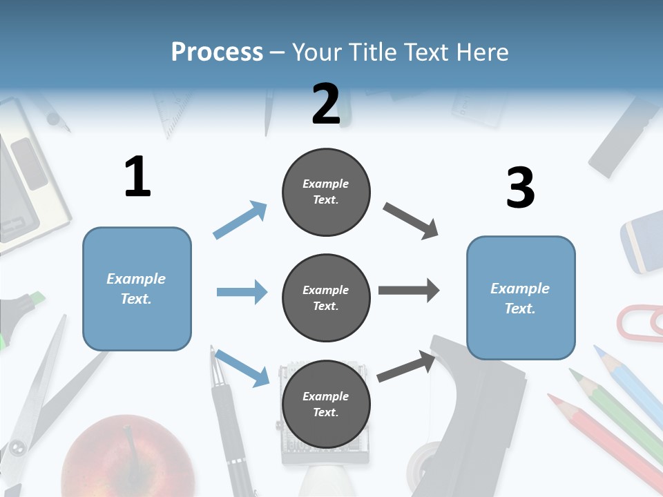 Arbeitsmaterial Radiergummi Zirkel PowerPoint Template