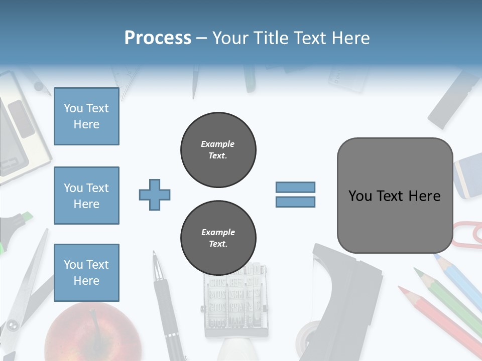 Arbeitsmaterial Radiergummi Zirkel PowerPoint Template