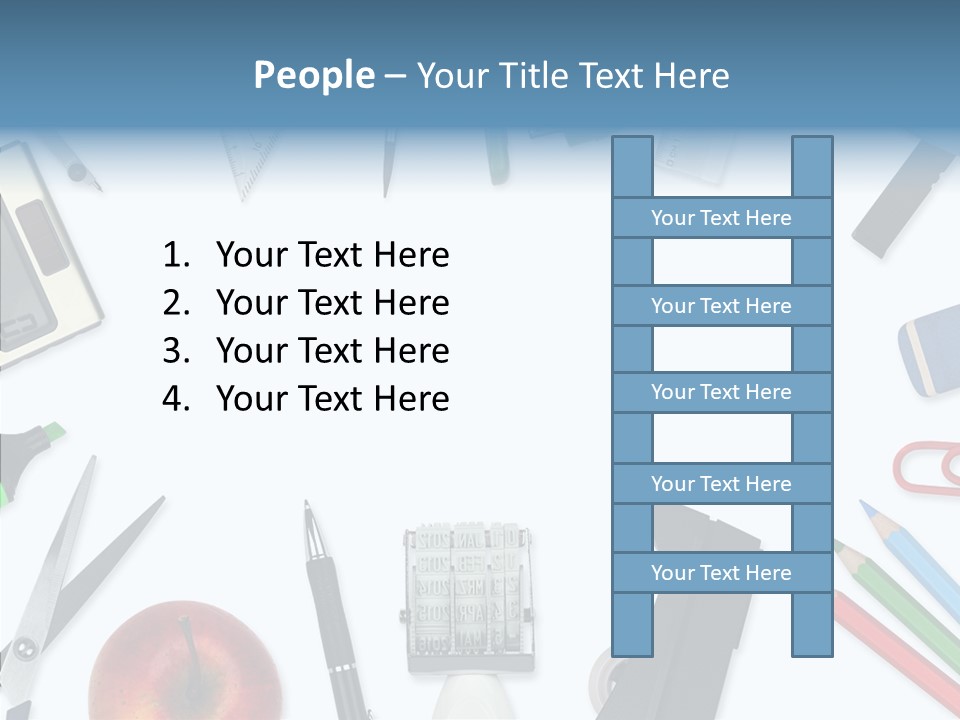 Arbeitsmaterial Radiergummi Zirkel PowerPoint Template