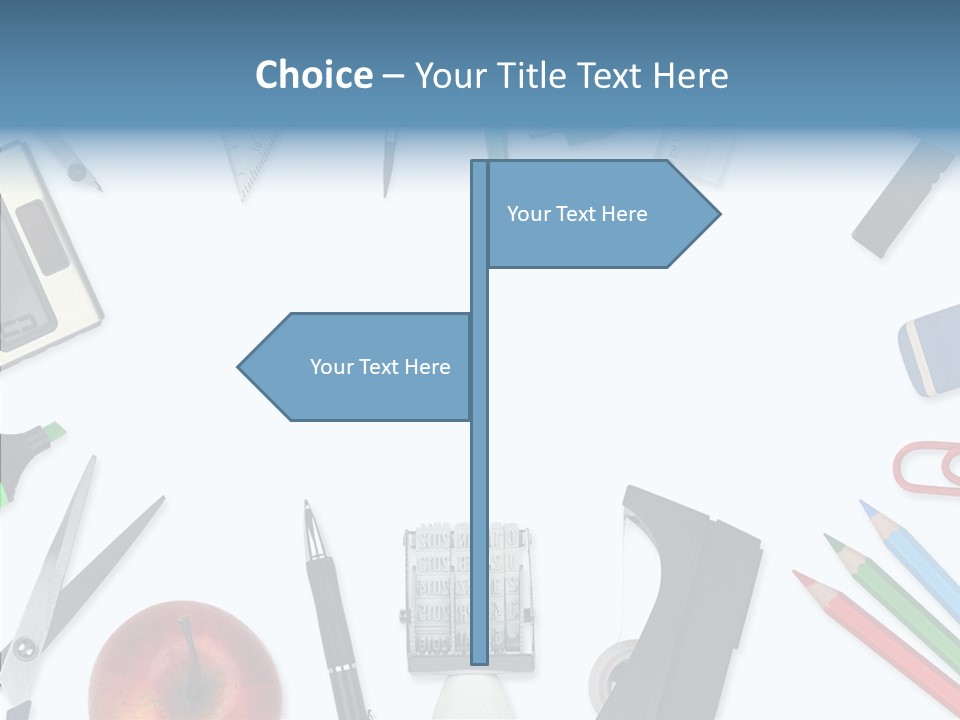 Arbeitsmaterial Radiergummi Zirkel PowerPoint Template