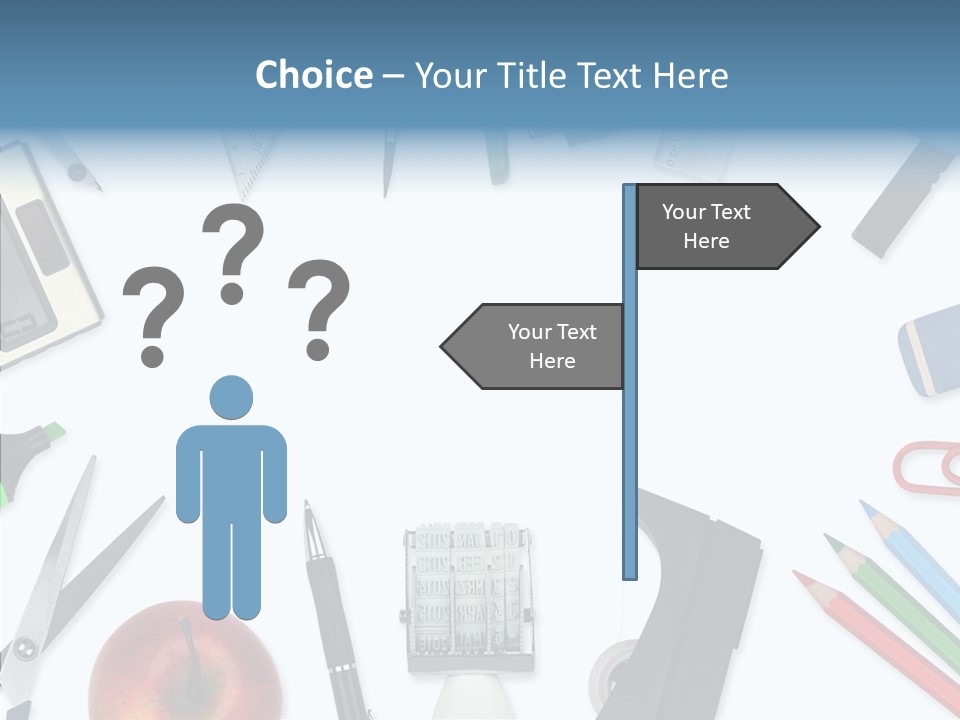 Arbeitsmaterial Radiergummi Zirkel PowerPoint Template