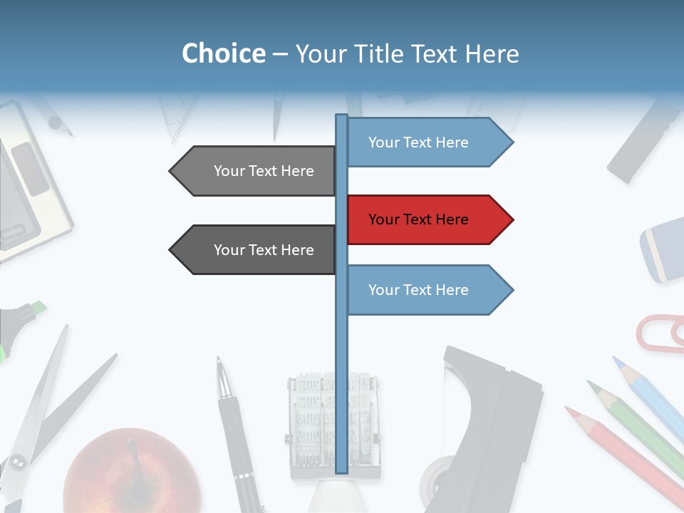 Arbeitsmaterial Radiergummi Zirkel PowerPoint Template