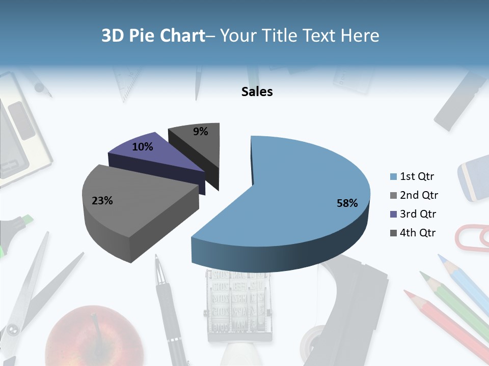Arbeitsmaterial Radiergummi Zirkel PowerPoint Template