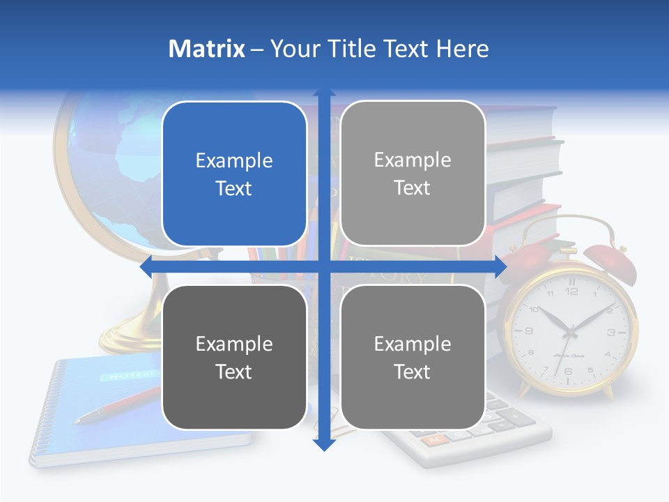 Schoolbook Clock Classroom PowerPoint Template