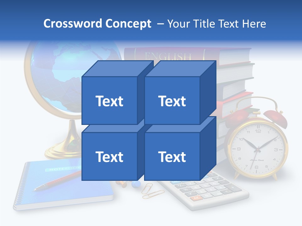 Schoolbook Clock Classroom PowerPoint Template