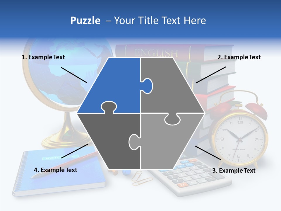 Schoolbook Clock Classroom PowerPoint Template