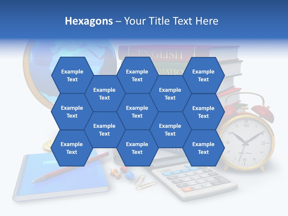 Schoolbook Clock Classroom PowerPoint Template