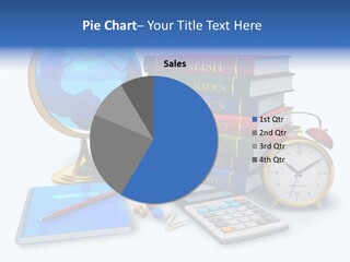 Schoolbook Clock Classroom PowerPoint Template