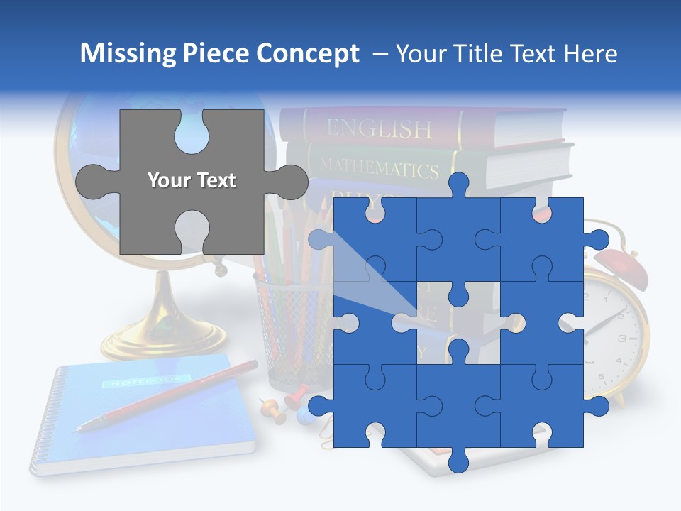 Schoolbook Clock Classroom PowerPoint Template