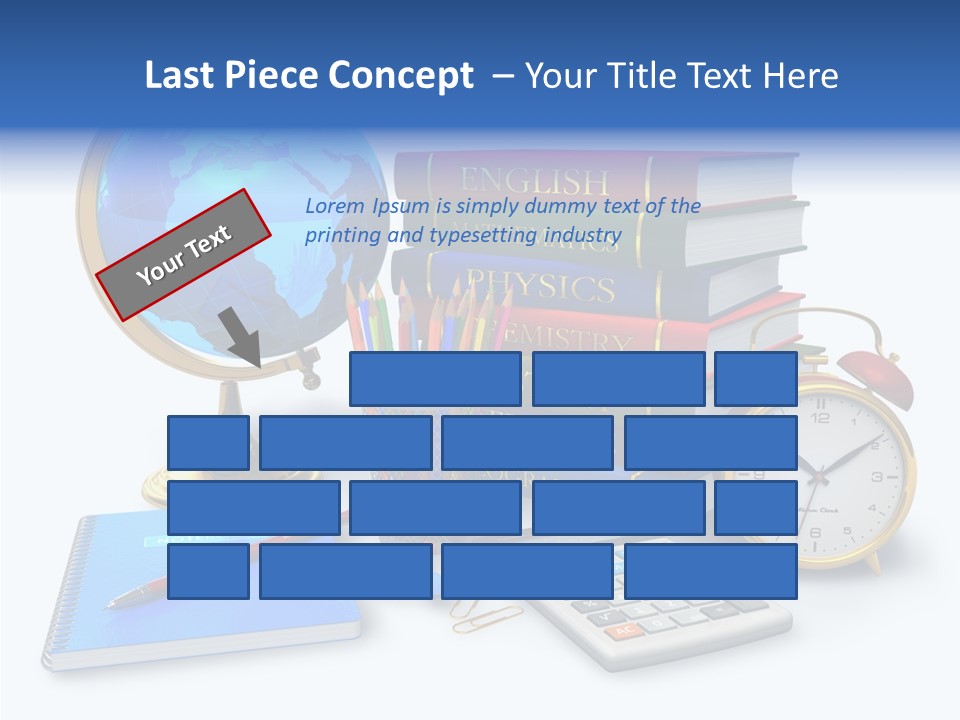 Schoolbook Clock Classroom PowerPoint Template