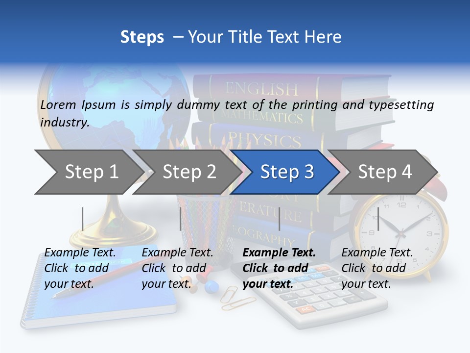 Schoolbook Clock Classroom PowerPoint Template