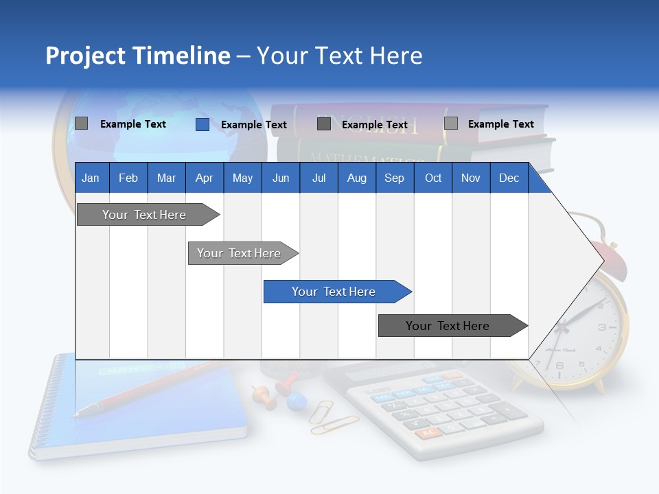 Schoolbook Clock Classroom PowerPoint Template