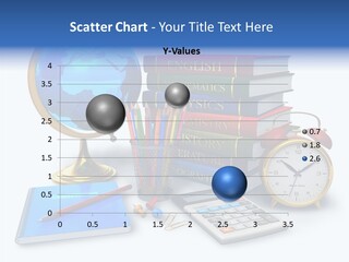 Schoolbook Clock Classroom PowerPoint Template