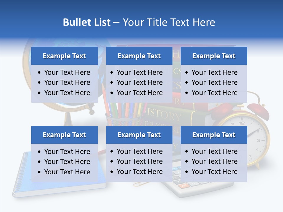 Schoolbook Clock Classroom PowerPoint Template