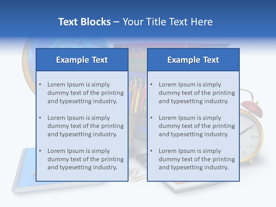 Schoolbook Clock Classroom PowerPoint Template