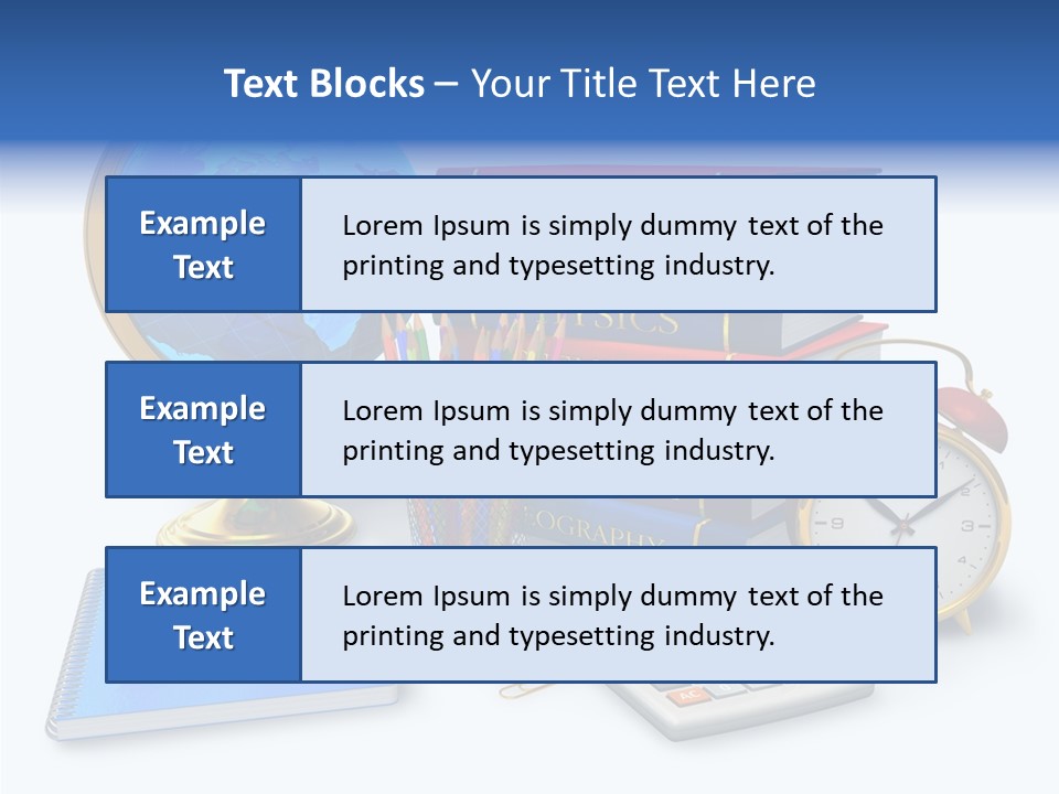 Schoolbook Clock Classroom PowerPoint Template