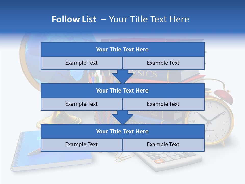 Schoolbook Clock Classroom PowerPoint Template