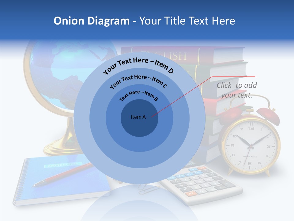 Schoolbook Clock Classroom PowerPoint Template