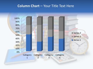 Schoolbook Clock Classroom PowerPoint Template