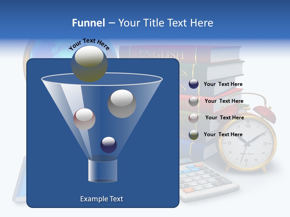 Schoolbook Clock Classroom PowerPoint Template