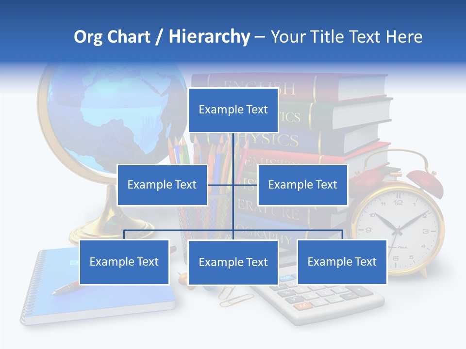 Schoolbook Clock Classroom PowerPoint Template