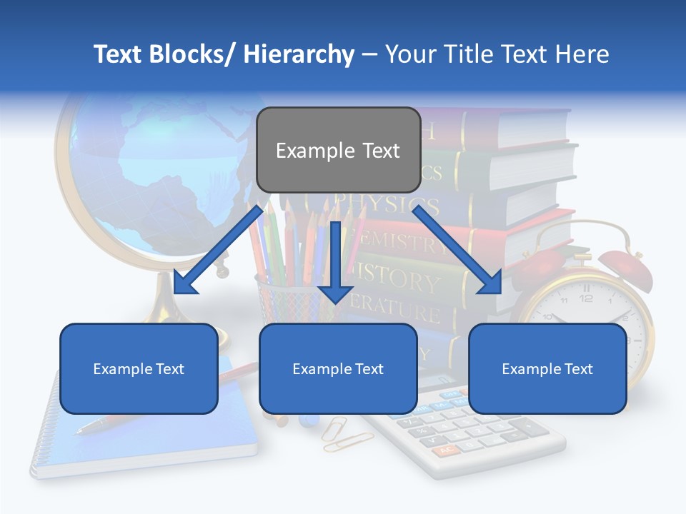 Schoolbook Clock Classroom PowerPoint Template