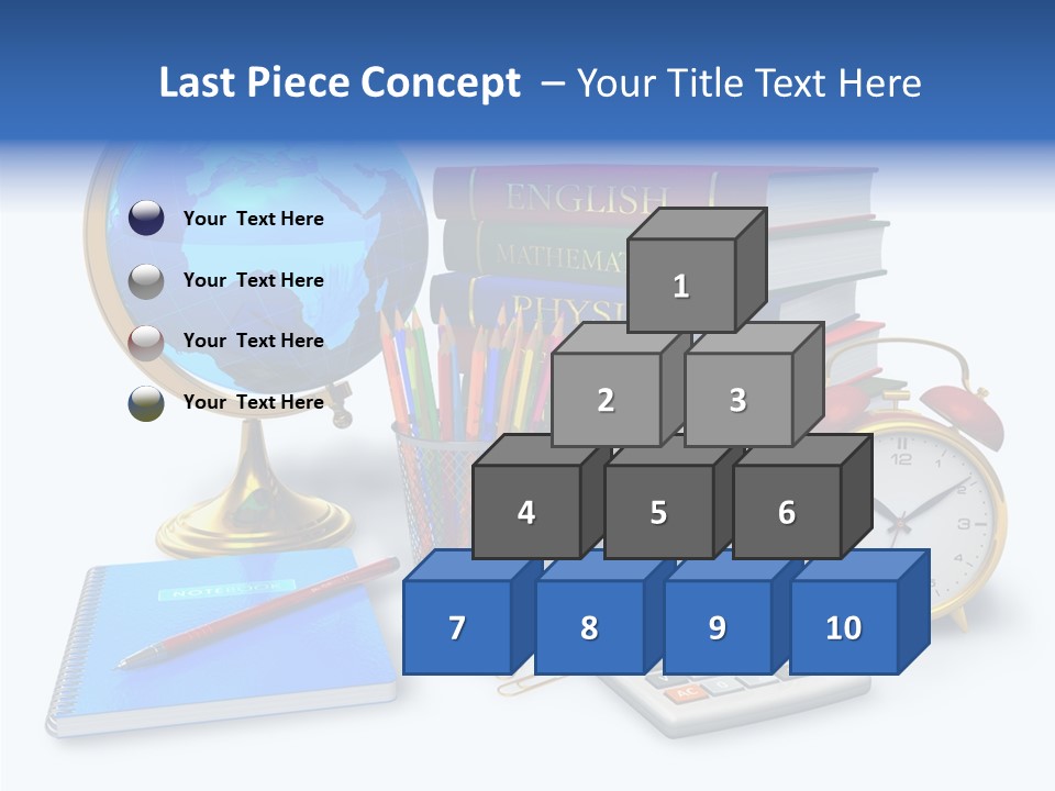 Schoolbook Clock Classroom PowerPoint Template