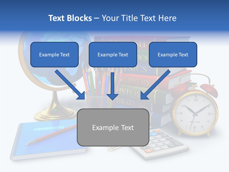 Schoolbook Clock Classroom PowerPoint Template