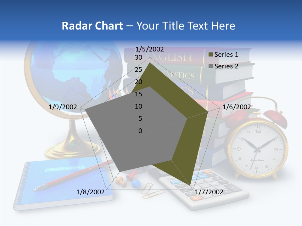 Schoolbook Clock Classroom PowerPoint Template