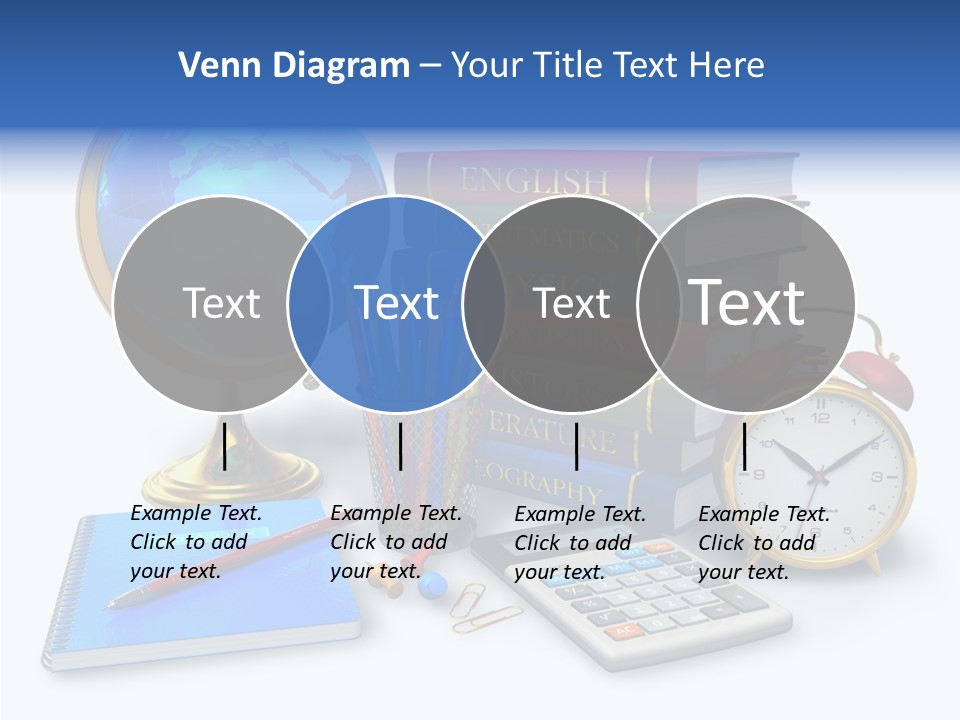 Schoolbook Clock Classroom PowerPoint Template