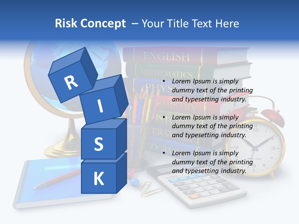 Schoolbook Clock Classroom PowerPoint Template