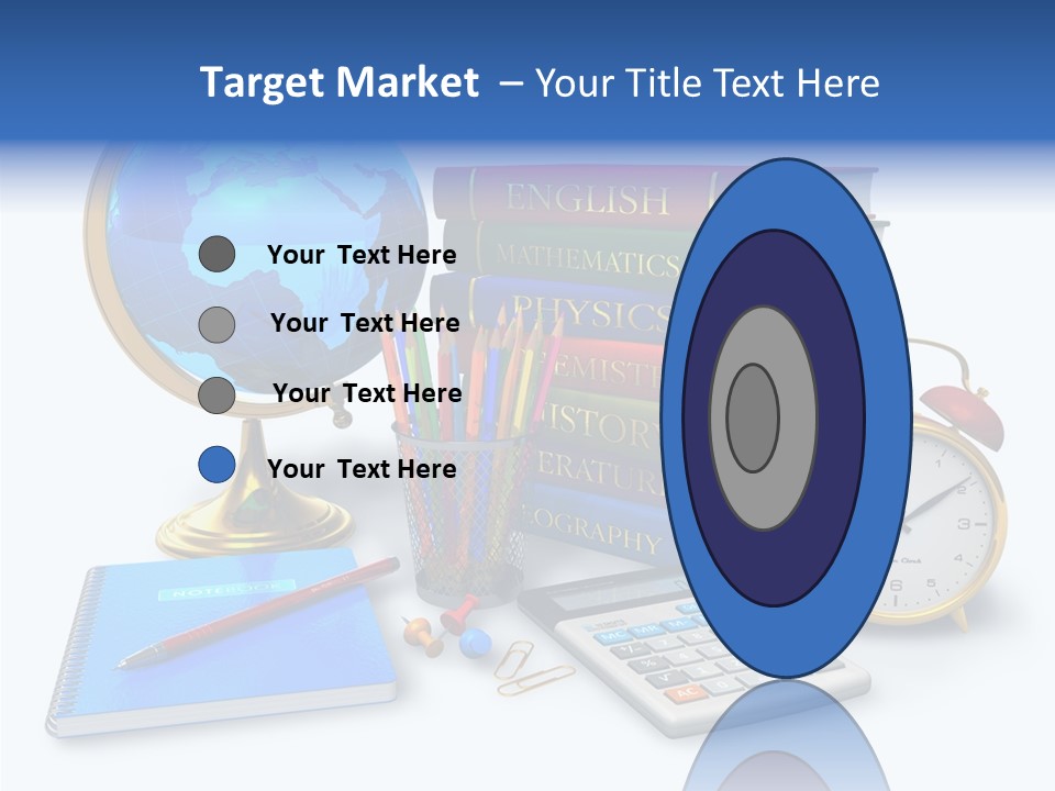 Schoolbook Clock Classroom PowerPoint Template