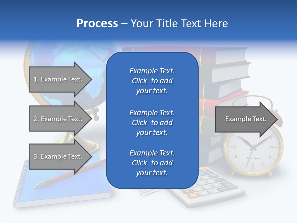 Schoolbook Clock Classroom PowerPoint Template