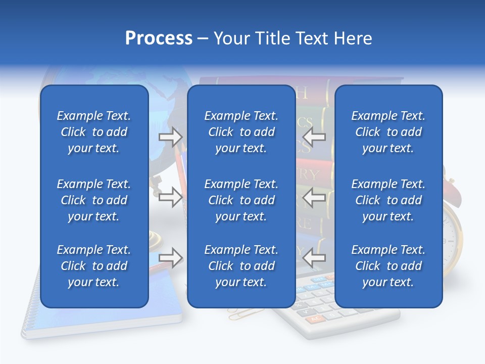 Schoolbook Clock Classroom PowerPoint Template