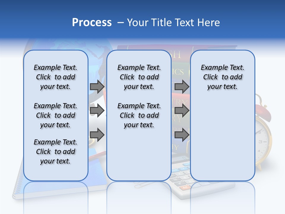 Schoolbook Clock Classroom PowerPoint Template