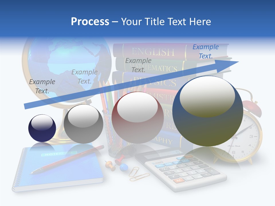 Schoolbook Clock Classroom PowerPoint Template