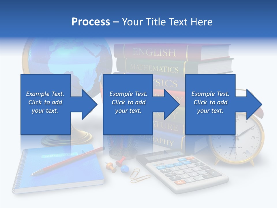 Schoolbook Clock Classroom PowerPoint Template