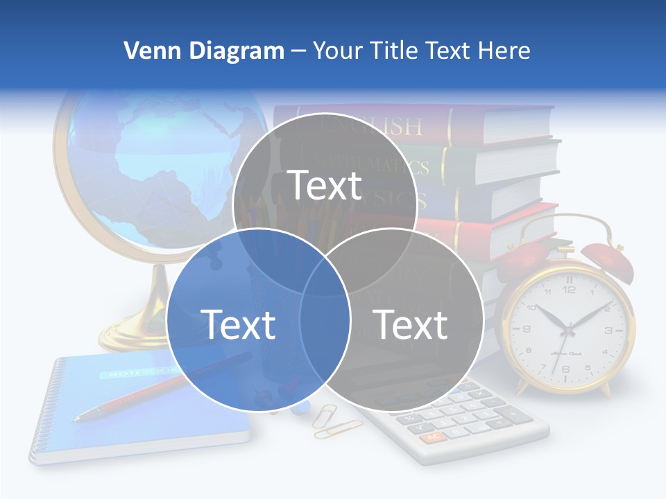 Schoolbook Clock Classroom PowerPoint Template