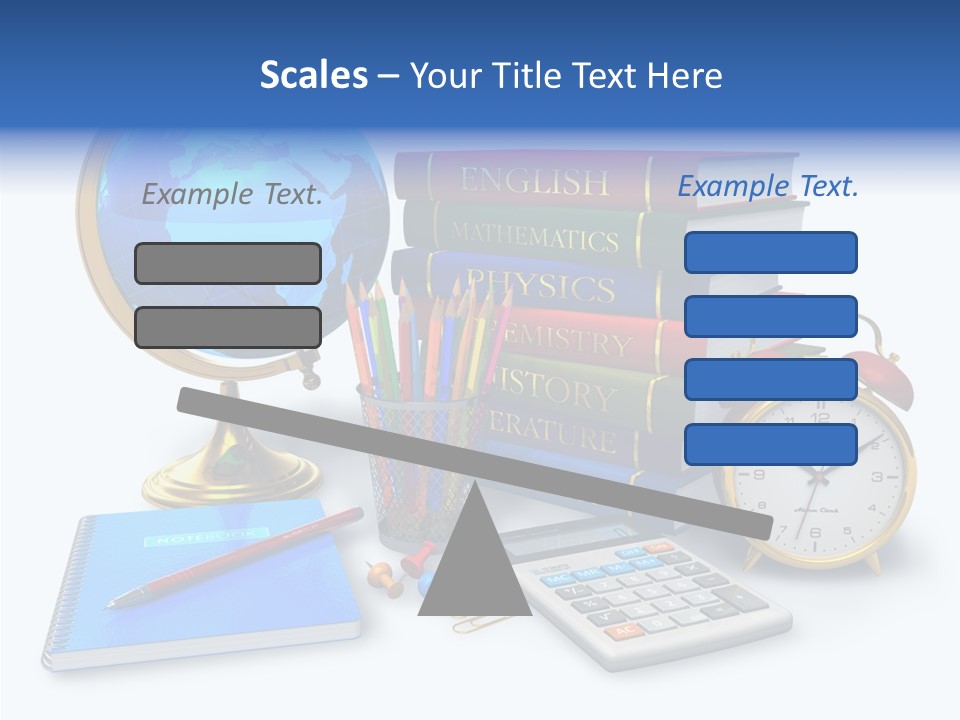Schoolbook Clock Classroom PowerPoint Template