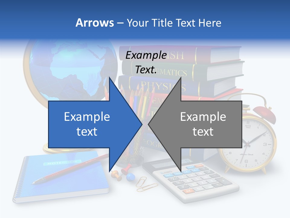 Schoolbook Clock Classroom PowerPoint Template
