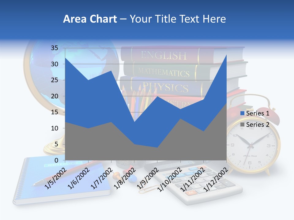 Schoolbook Clock Classroom PowerPoint Template