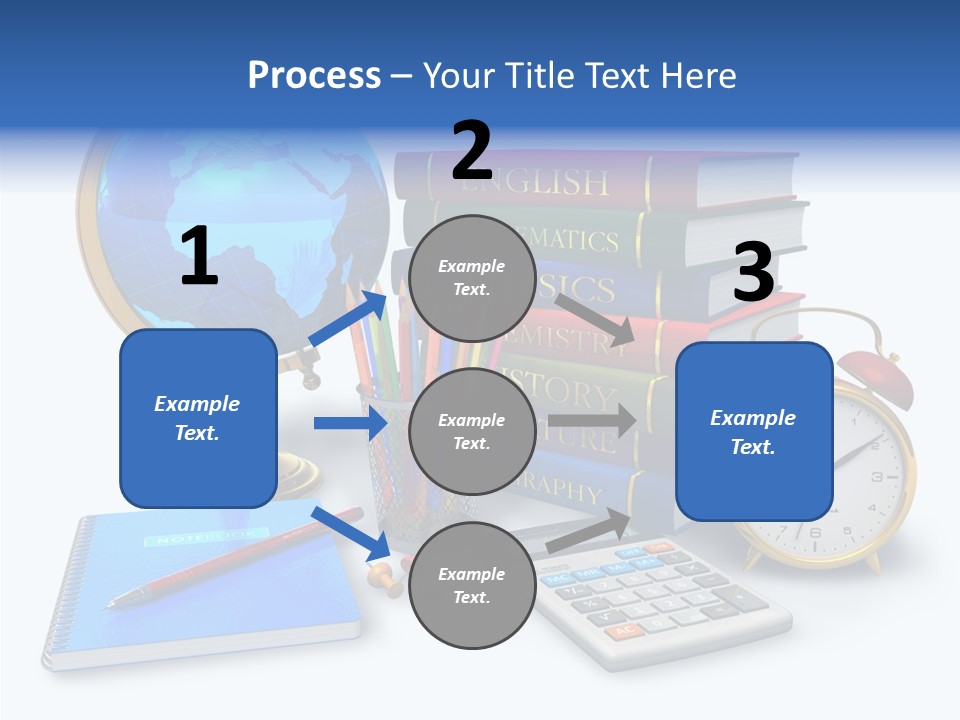 Schoolbook Clock Classroom PowerPoint Template