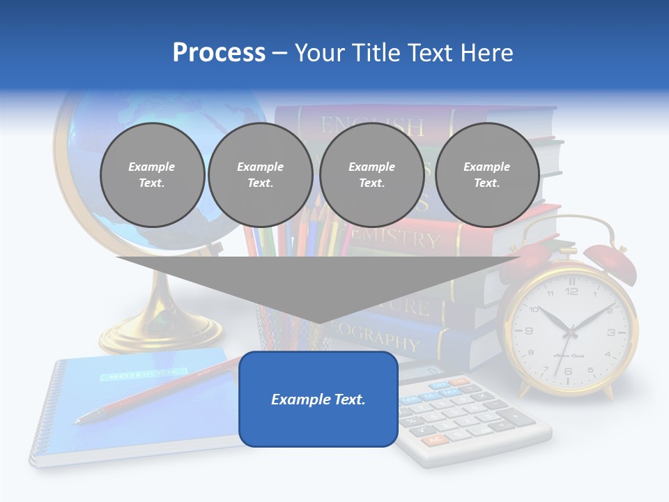Schoolbook Clock Classroom PowerPoint Template