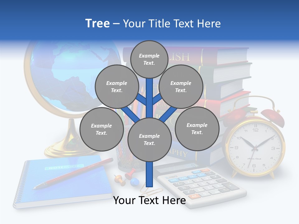 Schoolbook Clock Classroom PowerPoint Template