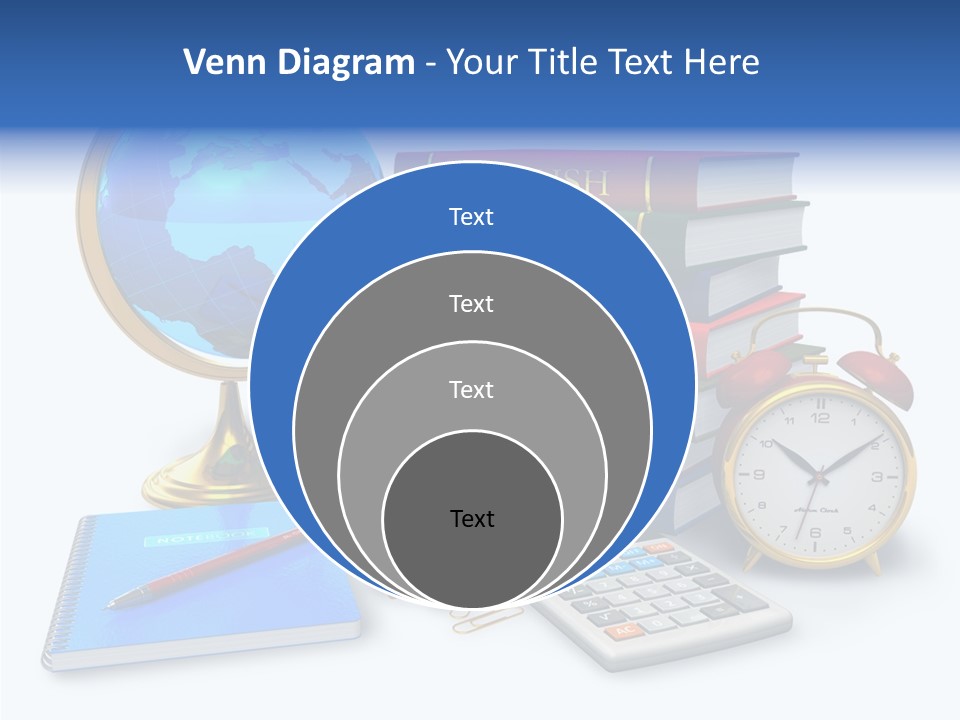 Schoolbook Clock Classroom PowerPoint Template