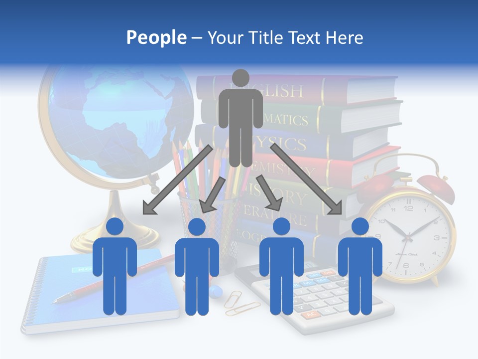 Schoolbook Clock Classroom PowerPoint Template