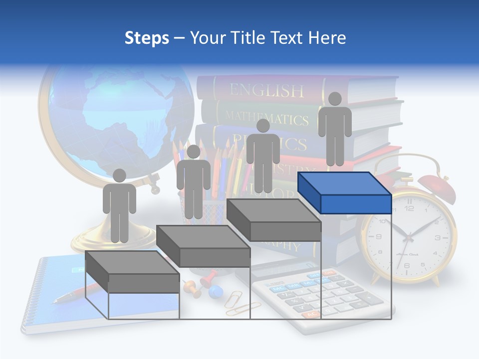 Schoolbook Clock Classroom PowerPoint Template