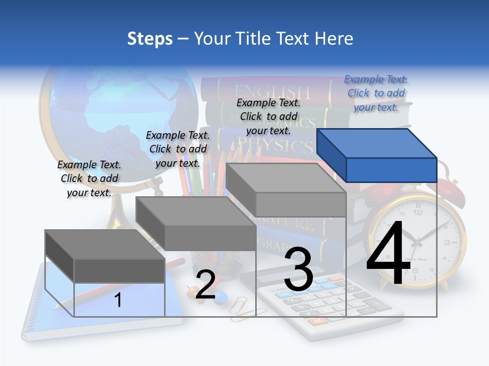 Schoolbook Clock Classroom PowerPoint Template